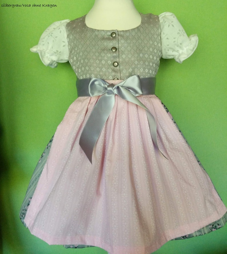 Baby/ Kinder Dirndl Modell Christel 2, ab Gr. 62 , Mieder aus Trachtenjacquard, Wunschanfertigung Bild 1