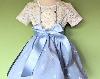 Kinder  Dirndl Gr. 74  aus wunderschönem Trachtenstoff, sofort lieferbar, auch mit Jacke möglich