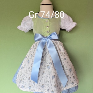 Baby Dirndl rozmiar 74/80, dostępny od ręki, dostępny również z kurtką