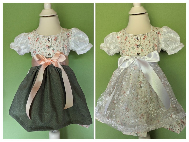 Baby dirndl model Christel from size 62, made of high-quality traditional fabric, is made according to your wishes image 10