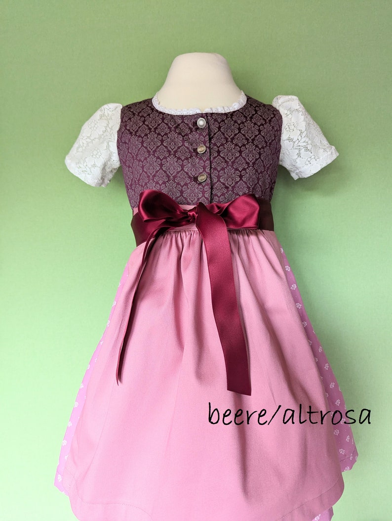 Baby dirndl model Christel from size 62, made of high-quality traditional fabric, is made according to your wishes image 9