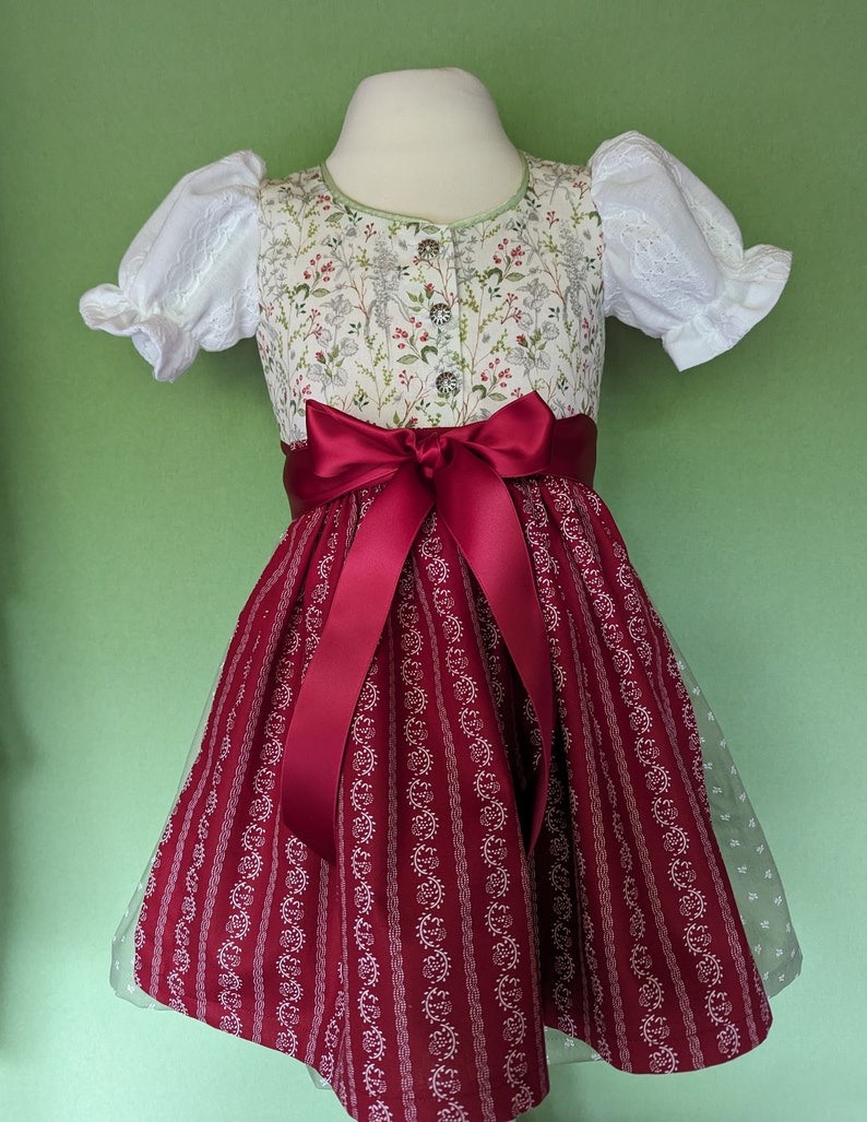 Taille Dirndl bébé 80, disponible immédiatement, également possible avec veste image 3