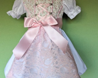 Baby dirndl model “Nele” size. 56-104 for festive occasions, baptisms, weddings, is made according to your wishes