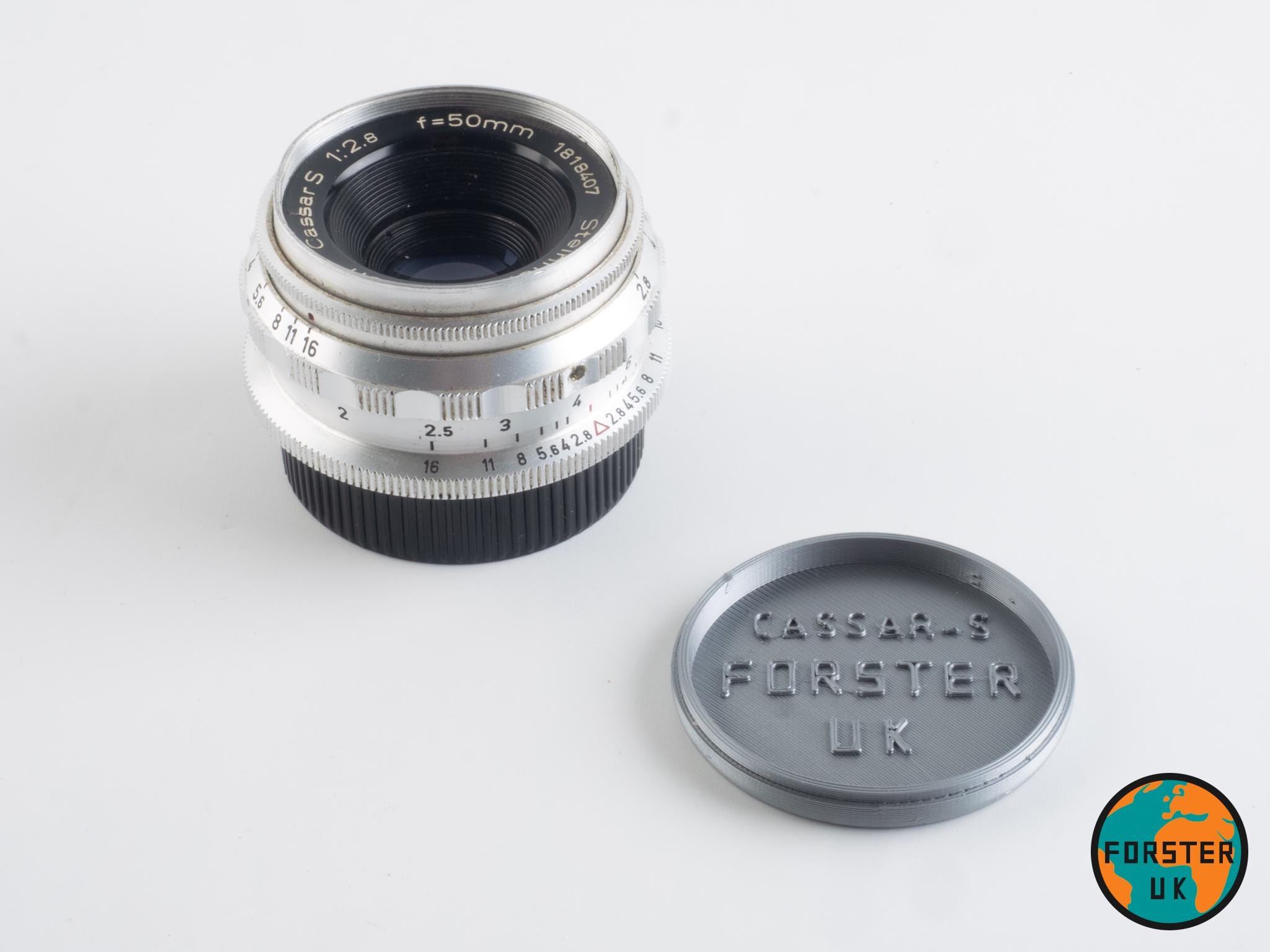 Steinheil Munchen Cassar S 50mm F/2.8 Flexible Lens Caps by