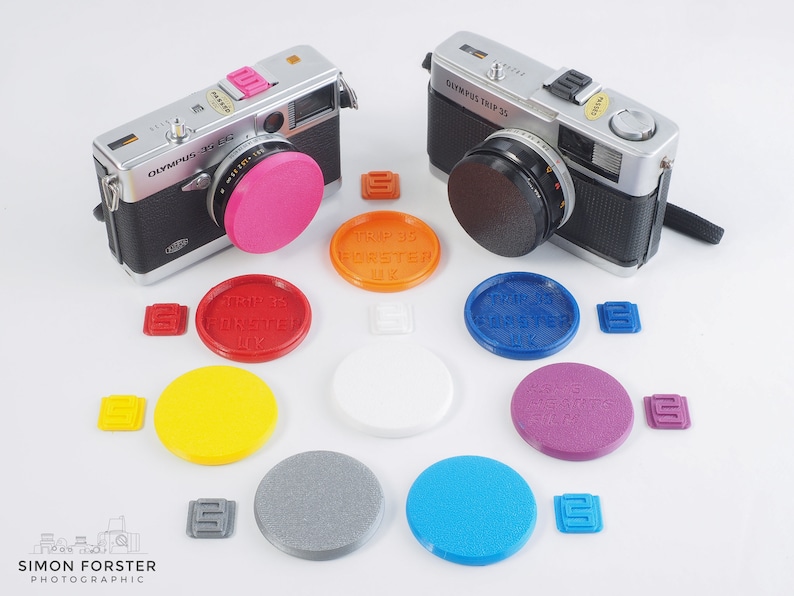 Olympus Trip 35 Flexible Lens Caps And Hot Shoe Covers By Forster UK zdjęcie 1