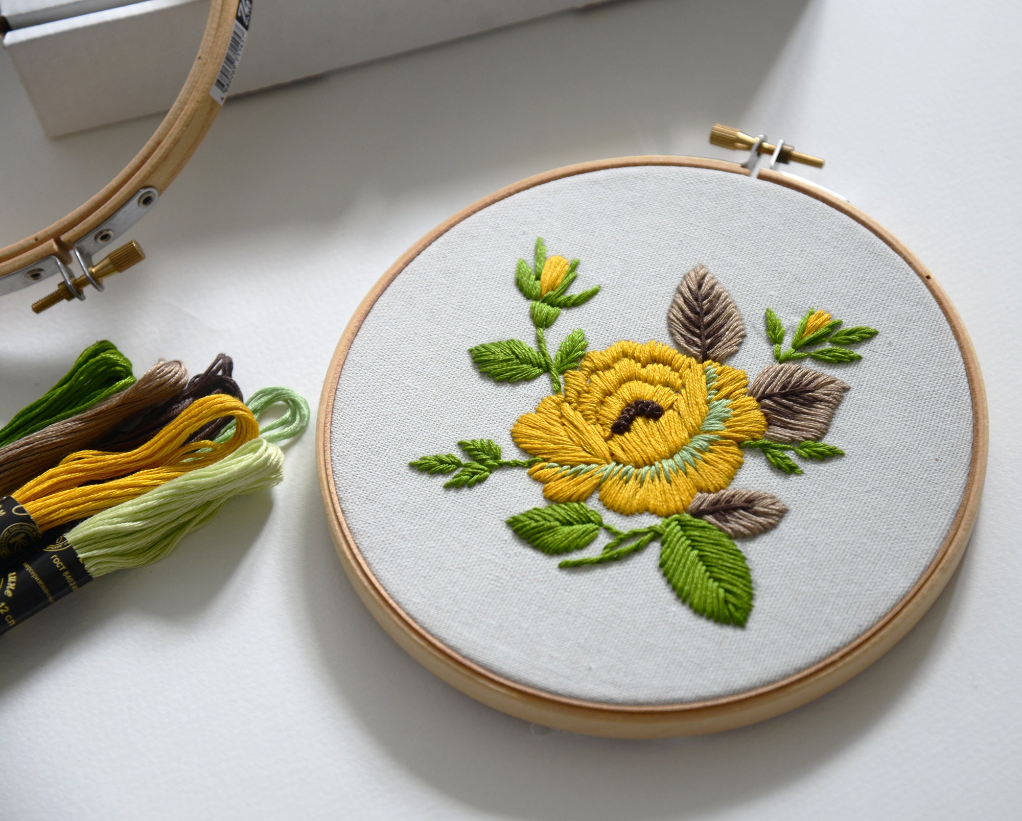 Floral Hand Embroidery Kit Wildflower Kit For Beginner DIY Etsy