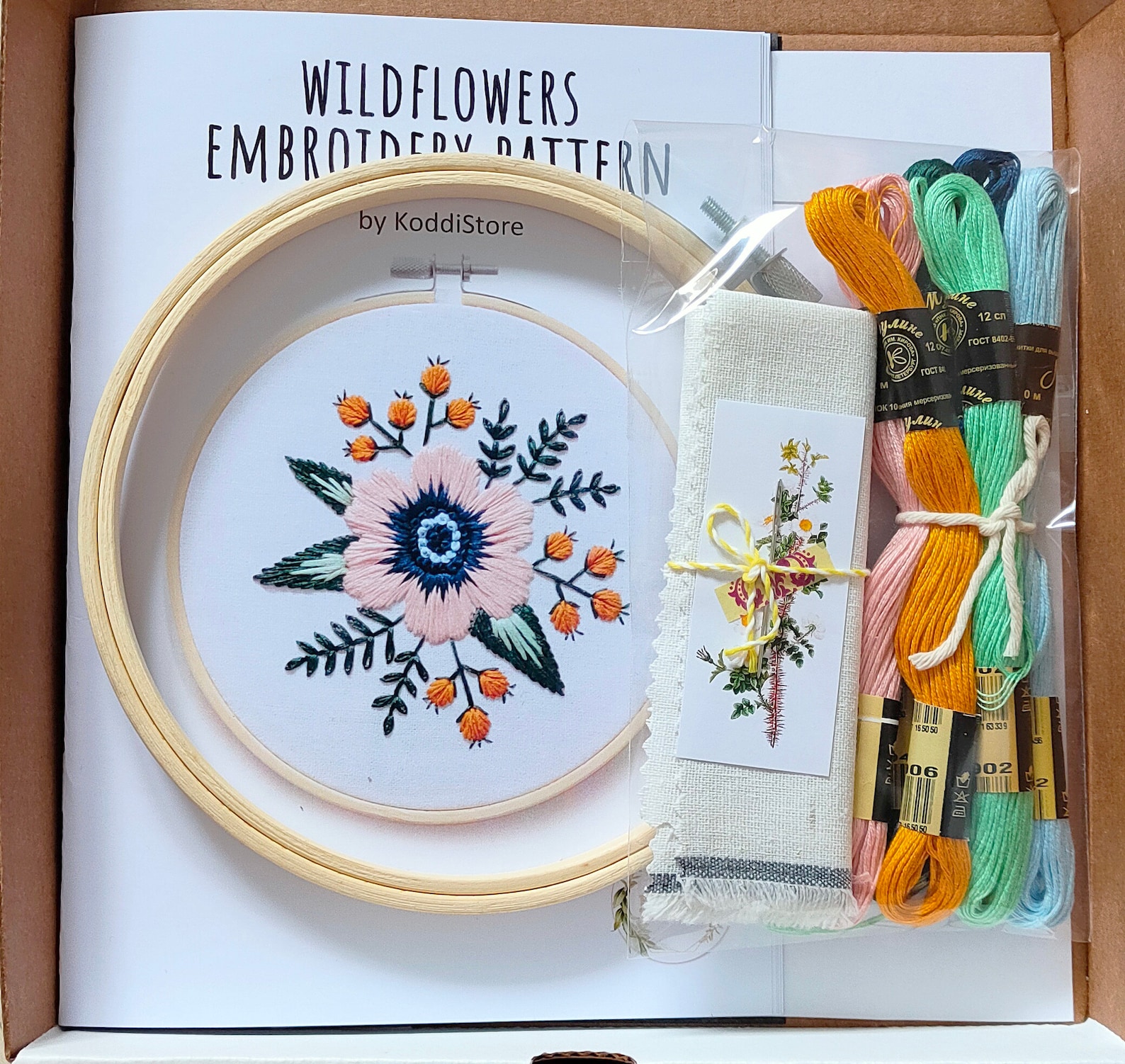 Learn To Embroidery Kit DIY Embroidery Kit Botanical | Etsy