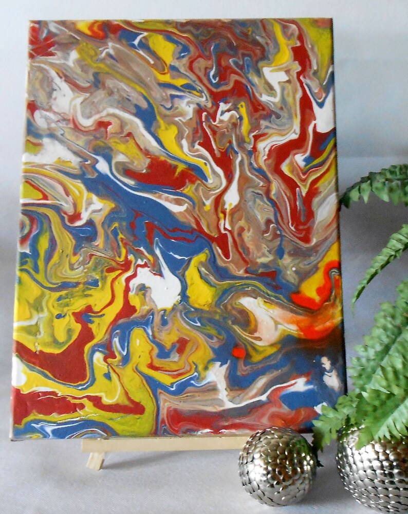 Peinture Acrylique Tableau Des Mélanges De Couleurs