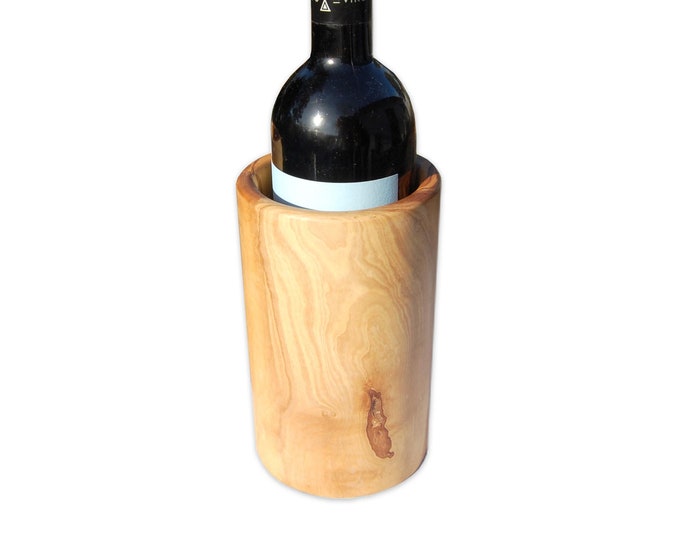 Olive wood wine bottle cooler ROUND