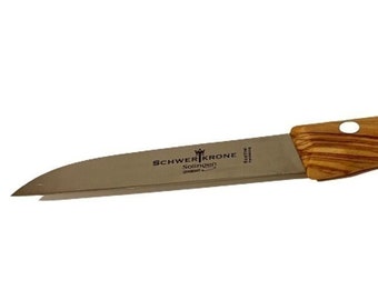 Vegetable knife / paring knife with olive wood handle