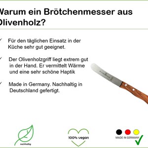 Brötchenmesser mit Olivenholzgriff Bild 6