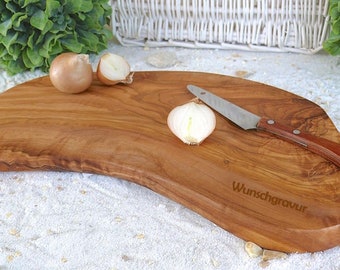 Cutting Board RUSTIC with engraving (without groove), XXL (> 19.6"), olive wood