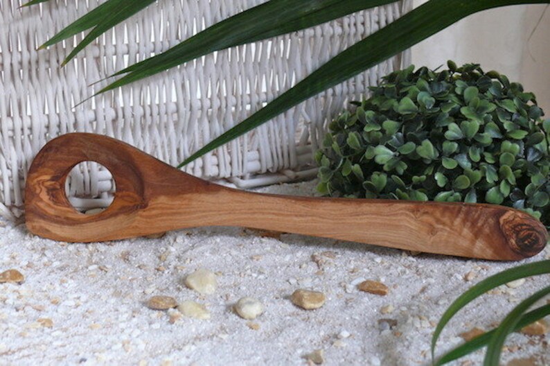 Risotto spoon with engraving, approx. 11,8 inch, olive wood image 4