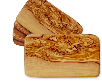 6x Breakfast board approx. 8.7 x 5.5 x 0.4 inches, olive wood