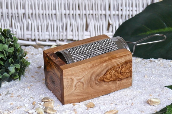 Parmesan / cheese grater made of olive wood