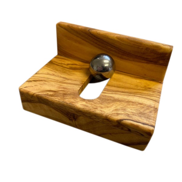 Business card holder made of olive wood