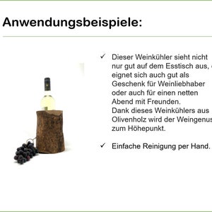 Wijnkoeler rustiek van olijfhoutflessen, cool wijnkennerscadeau afbeelding 8