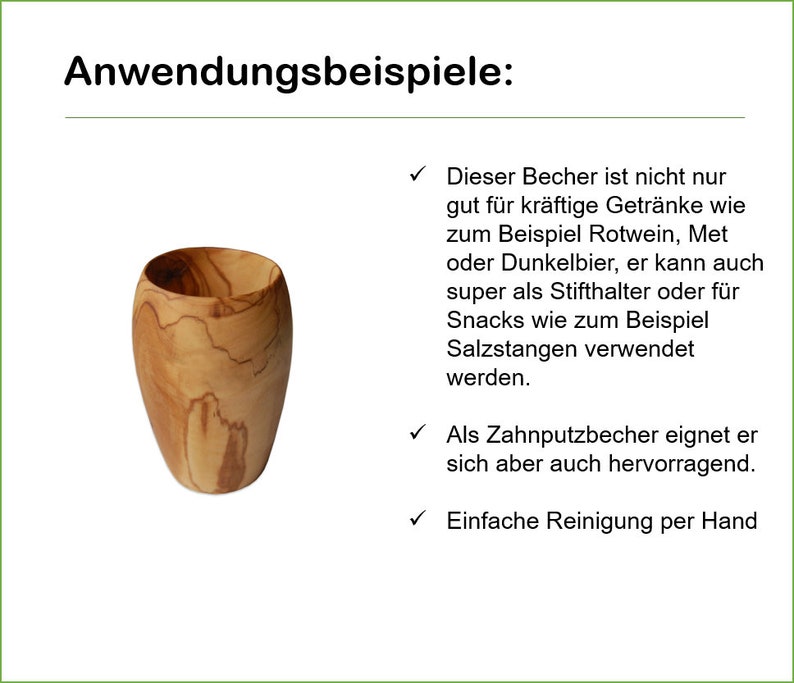 Trinkbecher klein aus Olivenholz Bild 6