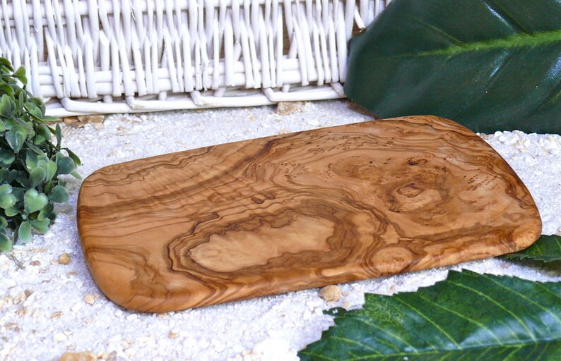 6x Breakfast board approx. 8.7 x 5.5 x 0.4 inches, olive wood image 2