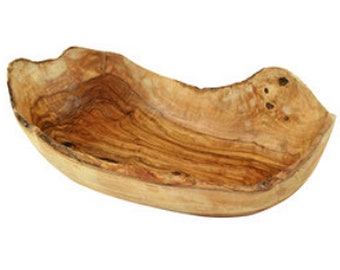 Fruit bowl XXL rustic (approx. 13.4 – 14.1 inches) made of olive wood