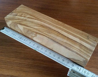 DIY – Olive wood blank (ca. 6 x 6 x 20 cm) for turning, raw wood