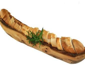 Bread bowl rustic olive wood, approx. 16 – 17.7 inch