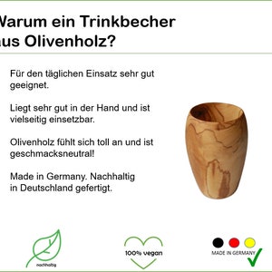 Trinkbecher klein aus Olivenholz Bild 5