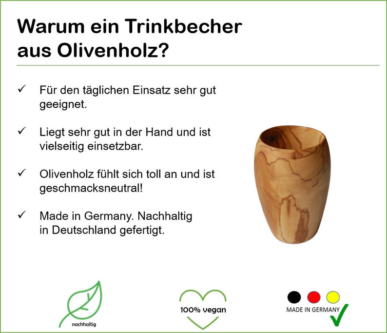 Trinkbecher klein aus Olivenholz Bild 5