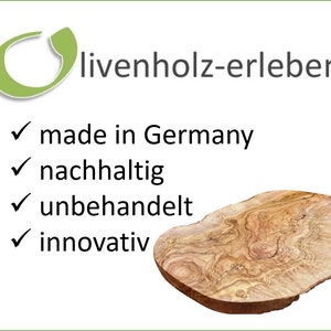 Brotschale rustikal aus Olivenholz, ca. 25 34 cm Bild 4