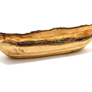 Bread bowl rustic olive wood 13.8 15.3 inches image 1