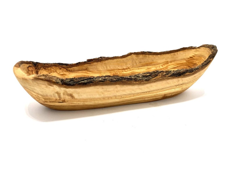 Bread bowl rustic olive wood 13.8 15.3 inches image 1