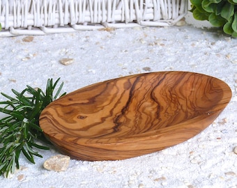 Bowl Oval MEDIUM 6.7 inches olive wood