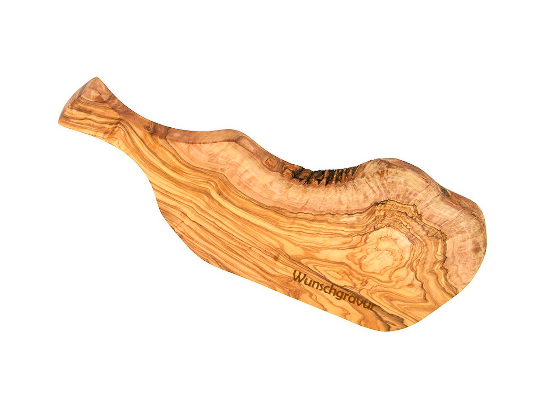planche de service rustic avec gravure et poignée, environ 35 - 39 cm en bois d'olivier