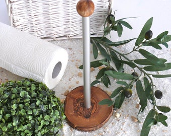 Kitchen roll stand olive wood