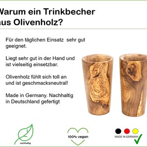 Trinkbecher XXL aus Olivenholz Bild 5