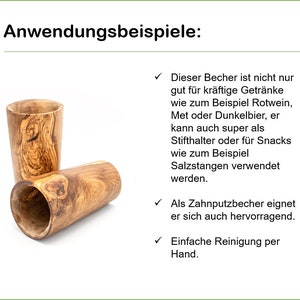 Trinkbecher XXL aus Olivenholz Bild 6