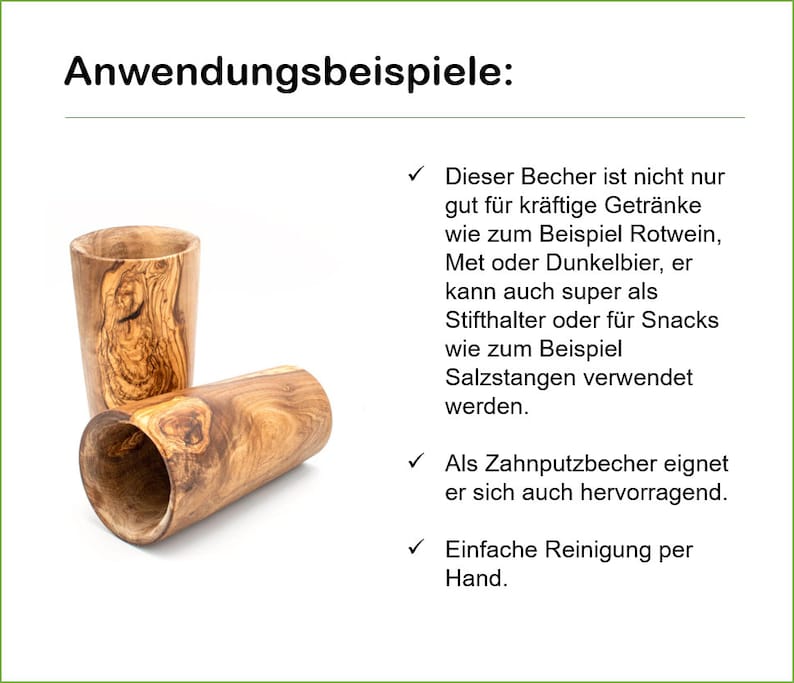 Trinkbecher XXL aus Olivenholz Bild 6