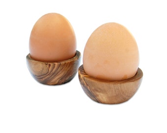 Set of 2 egg cups PICCOLO made of olive wood