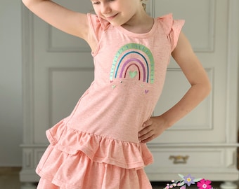 Jerseykleid Regenbogen