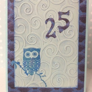 cartão de aniversário de 25 anos