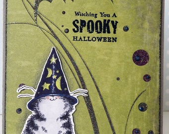 Congratulations card "Spooky cat"