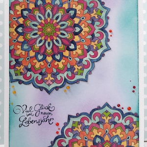 Felicitaties kaart "Rainbow Mandalas"