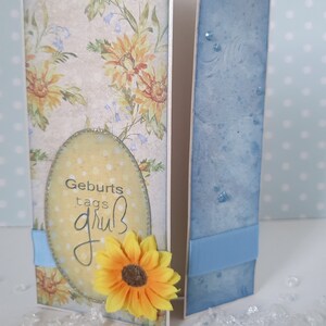 Geburtstagsgruß mit Sonnenblume