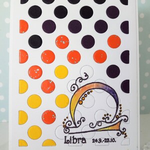 Biglietto d'auguri segno zodiacale "Bilancia"
