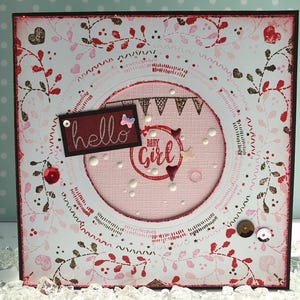 Carte bébé « Bonjour petite fille »