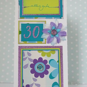 Carte d'anniversaire "Fleurs violettes"