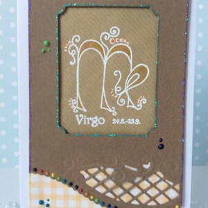 Cartão de felicitações signo do zodíaco "Virgem"