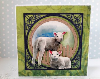 Greeting card "Lambs"