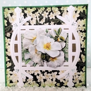 Tarjeta de felicitación "flores blancas"
