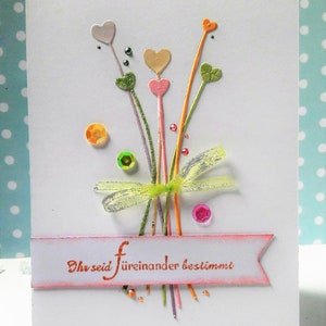Tarjeta de boda "corazón tierno"